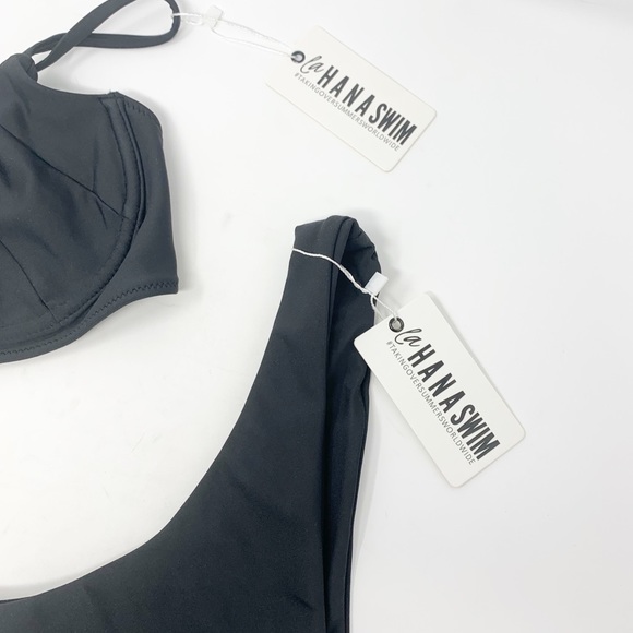New LaHana Two Piece Bikini Helena Black seamless - Picture 7 of 9